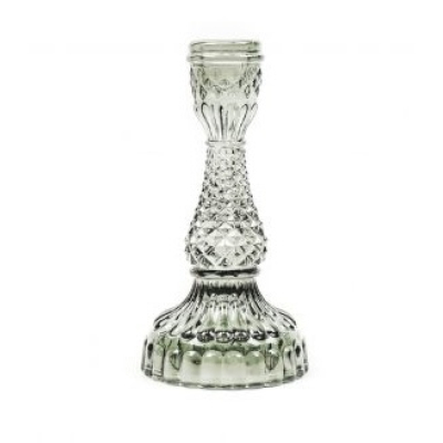 Kandelaar Glas Smokey 16cm Housevitamin Kandelaar Glas Smokey 16cm Housevitamin